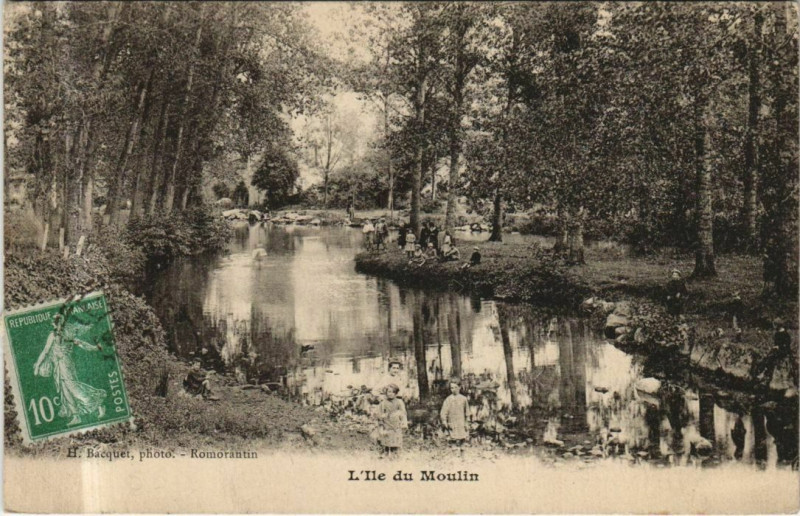 Carte postale ancienne L'Ile du Moulin France