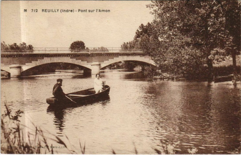 Carte postale ancienne Reuilly Pont sur l'Amon France à Reuilly