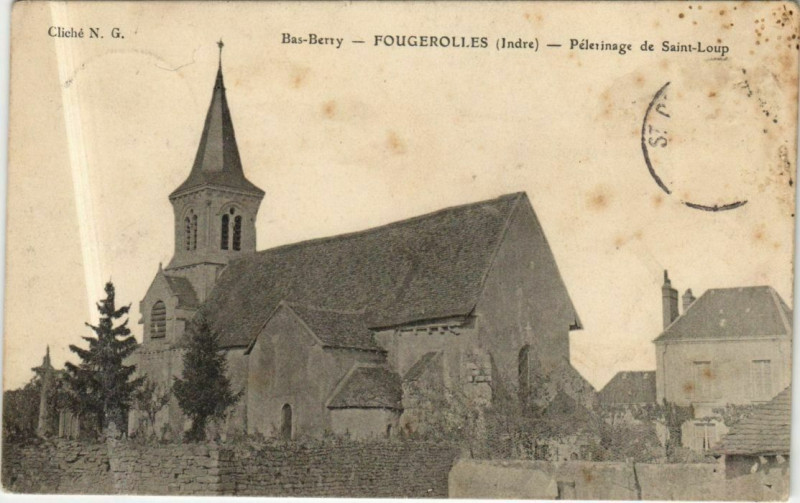 Carte postale ancienne Bas-Berry Pelerinage de St.Loup France