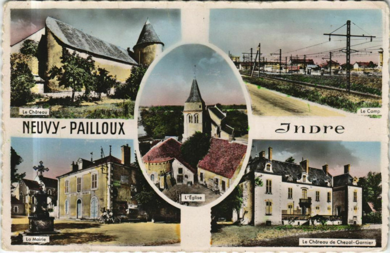 Carte postale ancienne Souvenir d'Neuvy Pailloux France à Neuvy-Pailloux