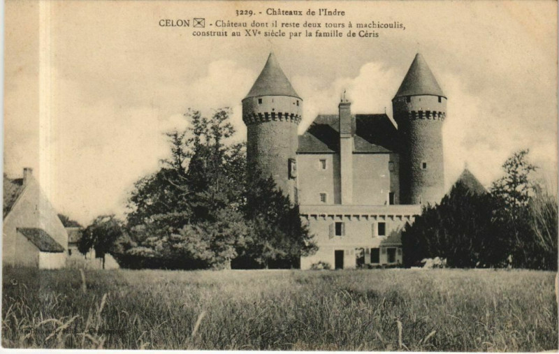 Carte postale ancienne Celon Chateau France à Celon