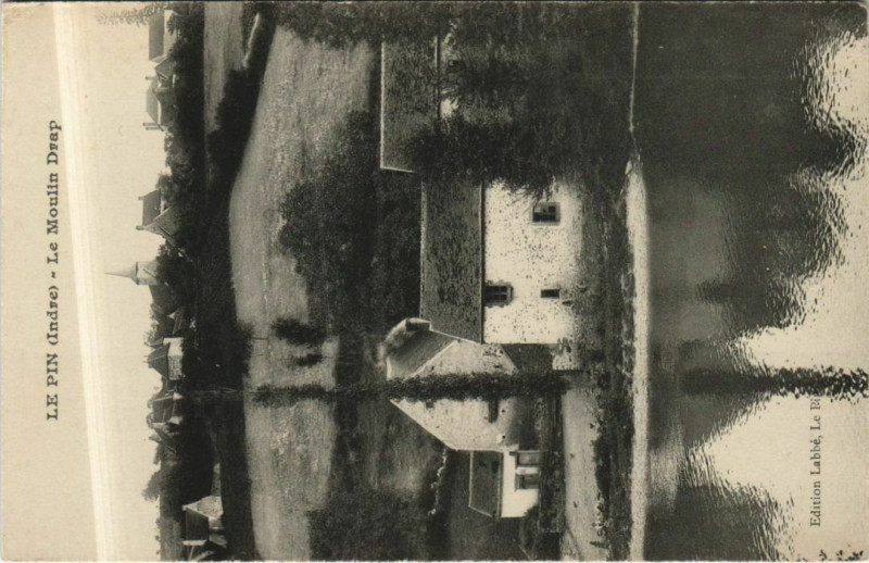 Carte postale ancienne Le Pin Le Moulin Drap France