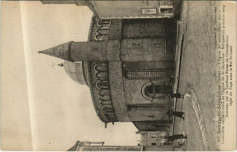 Carte postale ancienne Neuvy St.Sepulchre L'Eglise Xi e siecle France