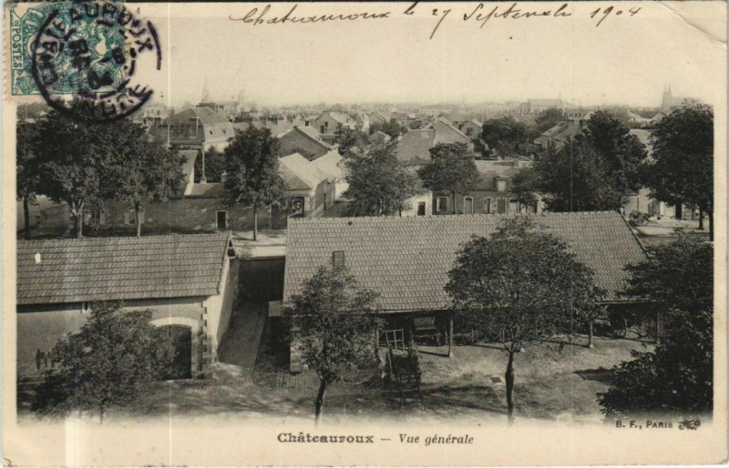 Carte postale ancienne Chateauroux Vue Generale France