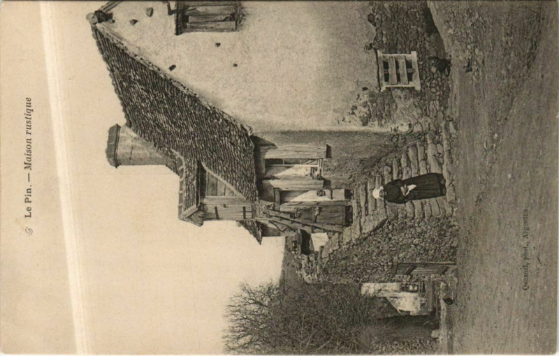 Carte postale ancienne Le Pin Maison rustique France