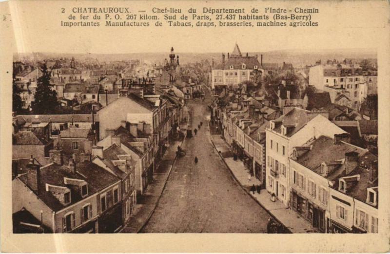 Carte postale ancienne Chateauroux Chef-lieu France