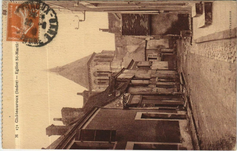 Carte postale ancienne Chateauroux Eglise France