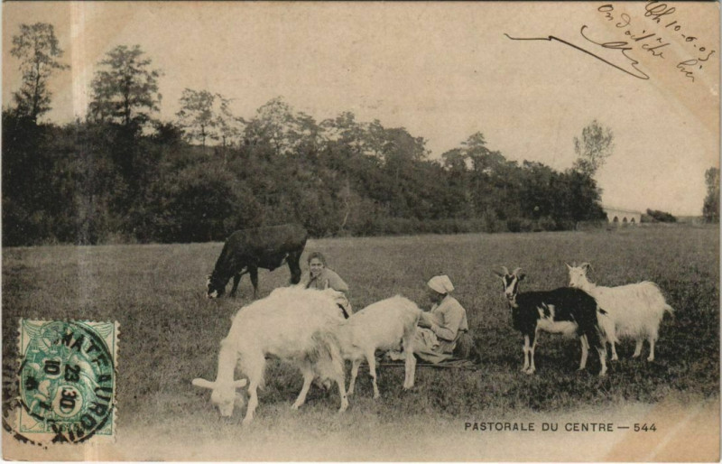 Carte postale ancienne Chateauroux Pastorale du Centre France