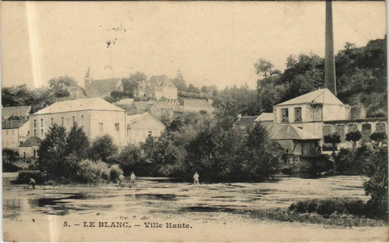 Carte postale ancienne Le Blanc Ville haute France au Blanc