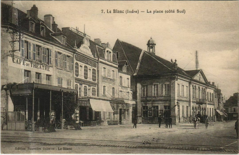 Carte postale ancienne Le Blanc La Place France au Blanc