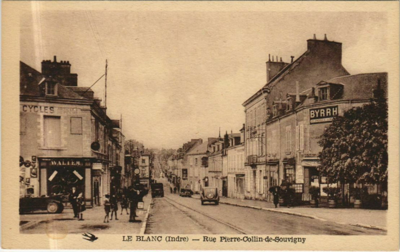 Carte postale ancienne Le Blanc Rue Pierre Collin de Souvigny France au Blanc