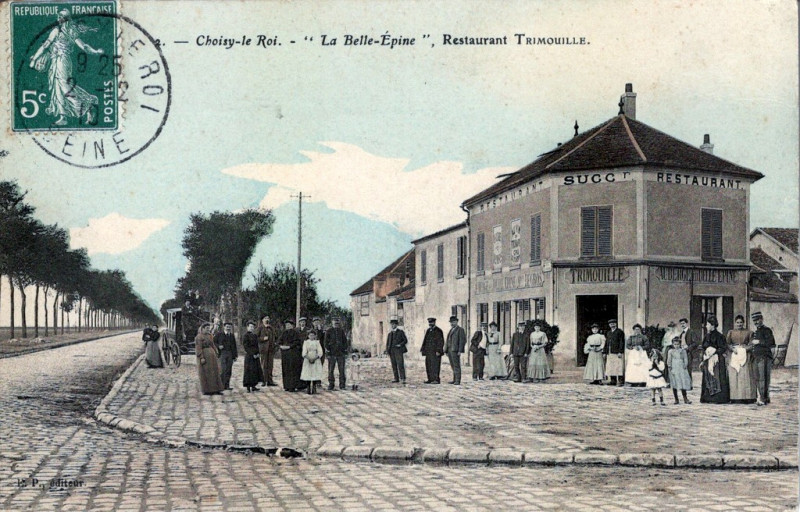 Carte postale ancienne "La Belle Épine" , Restaurant Trimouille à Choisy-le-Roi