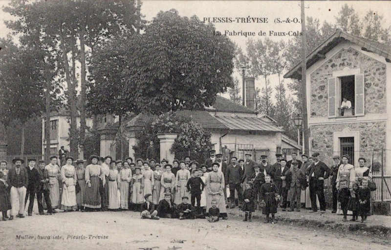 Carte postale ancienne La Fabrique de Faux-Cols au Plessis-Trévise