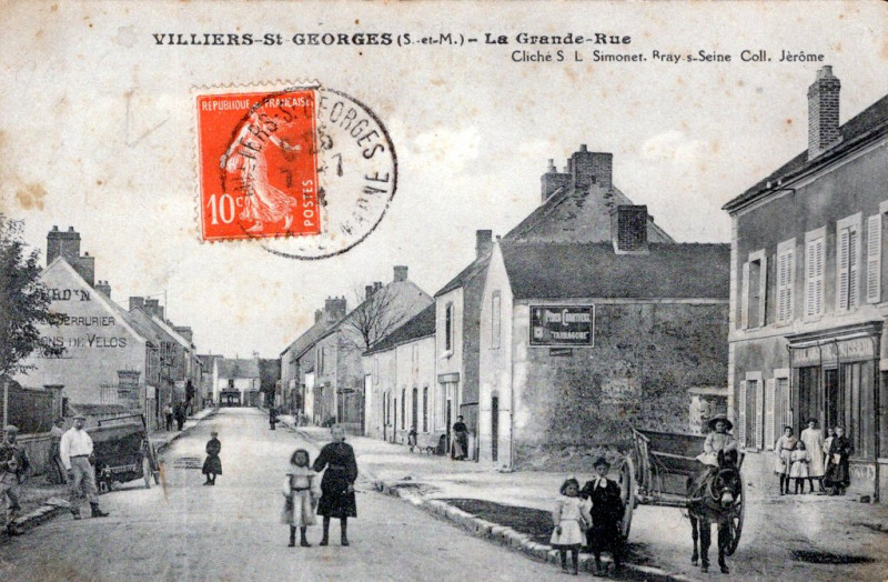 Carte postale ancienne La Grande-Rue à Villiers-Saint-Georges