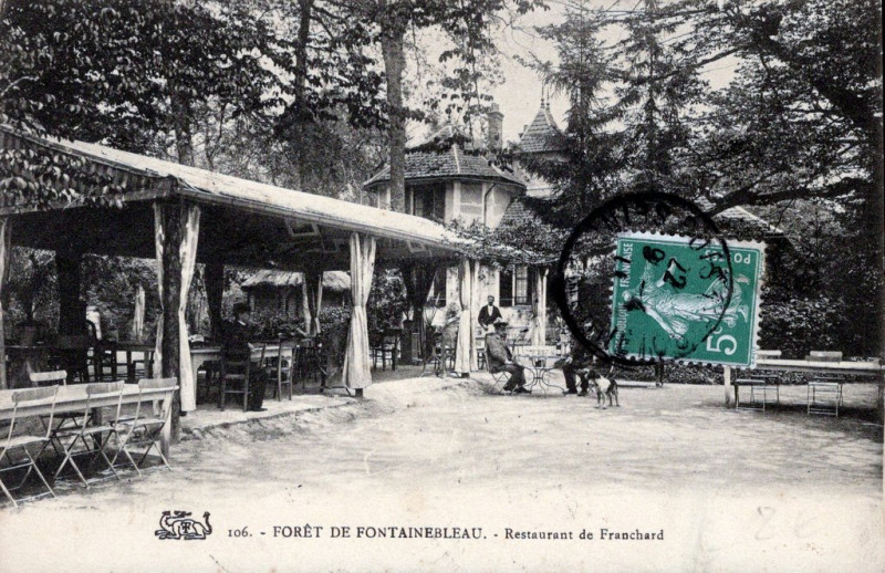 Carte postale ancienne Restaurant de Franchard à Fontainebleau