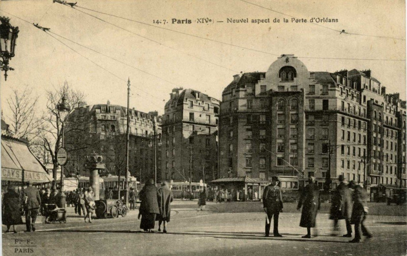 Carte postale ancienne Nouvel aspect de la Porte d'Orléans à Paris 14e