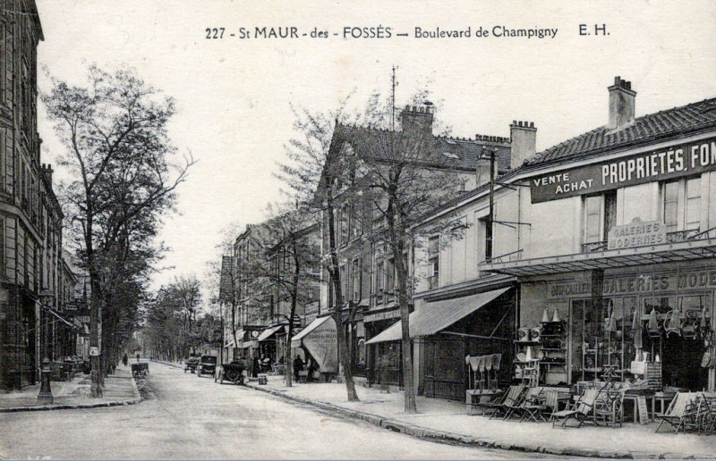 Carte postale ancienne Boulevard de Champigny à Saint-Maur-des-Fossés