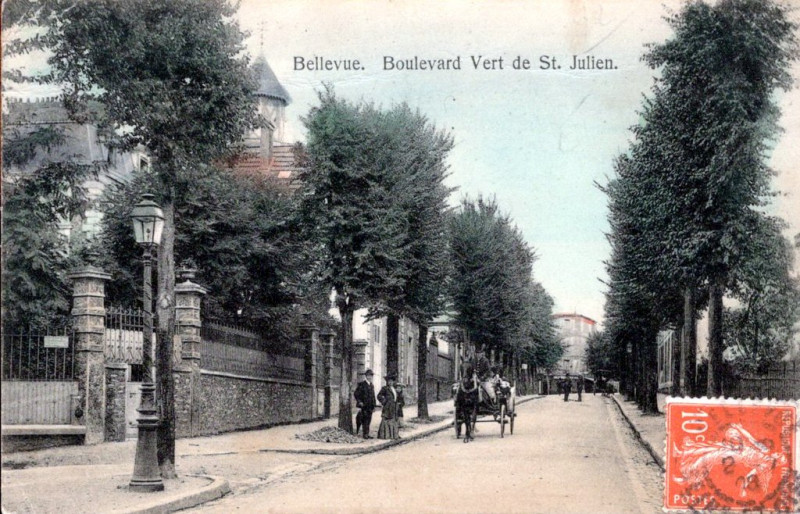 Carte postale ancienne Boulevard Verd de St. Julien à Meudon