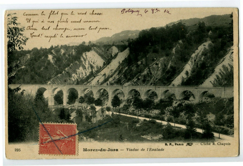 Carte postale ancienne Jura Morez Viaduc de l'Evalude