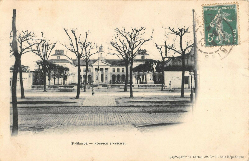 Carte postale ancienne Saint Mande Hospice Saint Michel