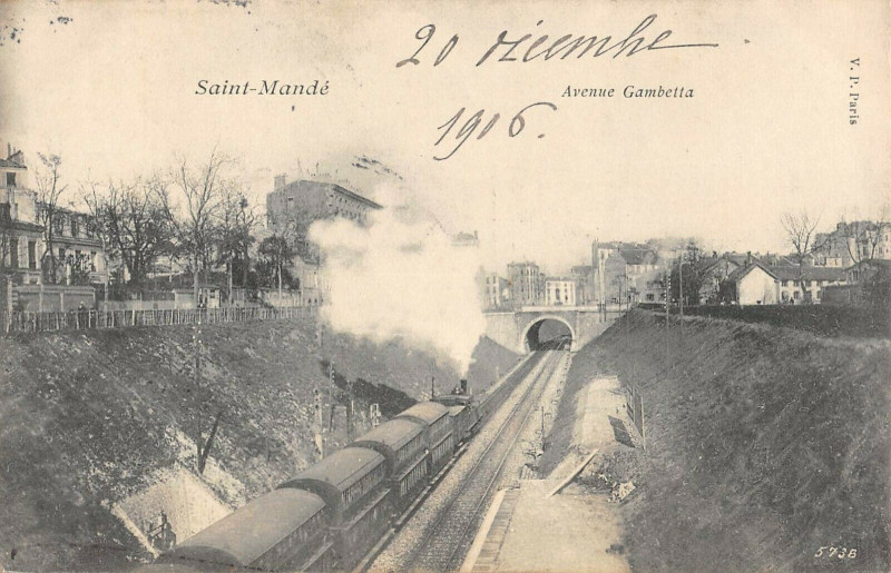 Carte postale ancienne Saint Mande Avenue Gambetta