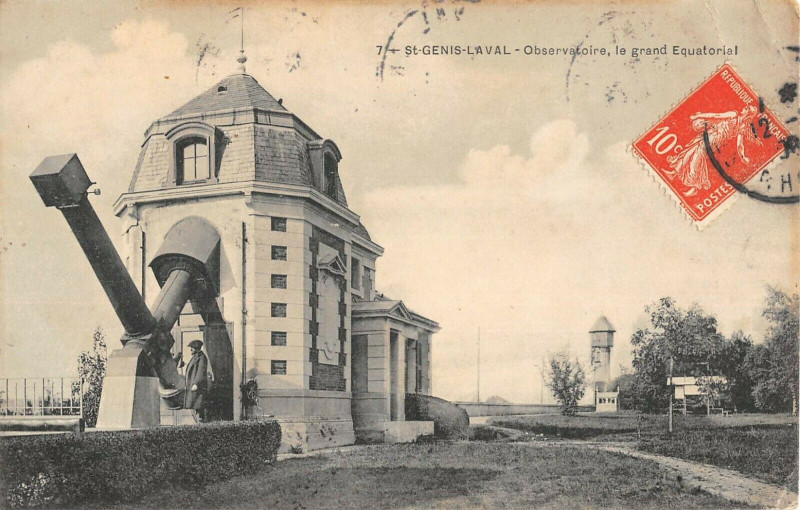 Carte postale ancienne Saint Genis Laval Observatoire Le Grand Equatorial à Saint-Genis-Laval