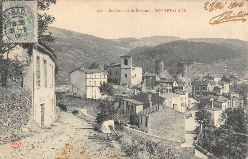 Carte postale ancienne Env.saint Etienne Rochetaillee à Roche