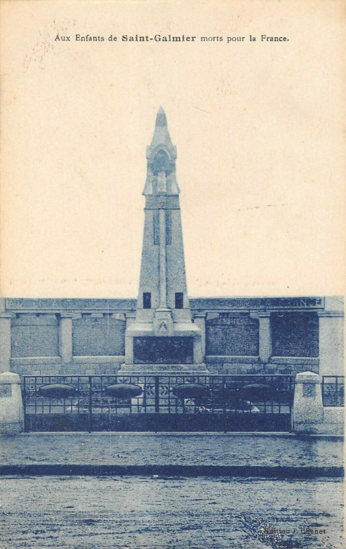 Carte postale ancienne Aux Enfants De Saint Galmier Morts Pour La France à Saint-Galmier