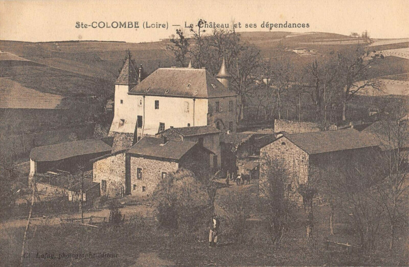 Carte postale ancienne Sainte Colombe Le Chateau Et Ses Dependances