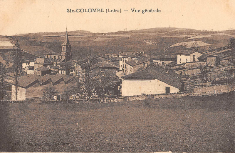 Carte postale ancienne Sainte Colombe Vue Generale