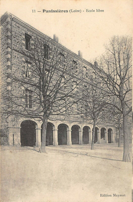 Carte postale ancienne Panissieres Ecole Libre