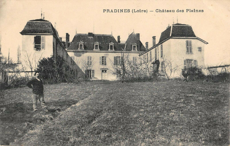 Carte postale ancienne Pradines Chateau Des Plaines à Pradines