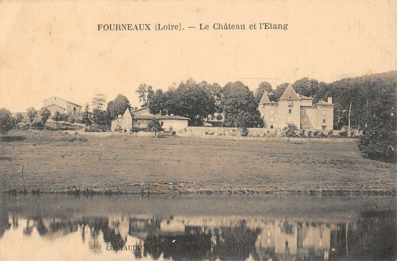 Carte postale ancienne Fourneaux Le Chateau Et L'etang à Fourneaux