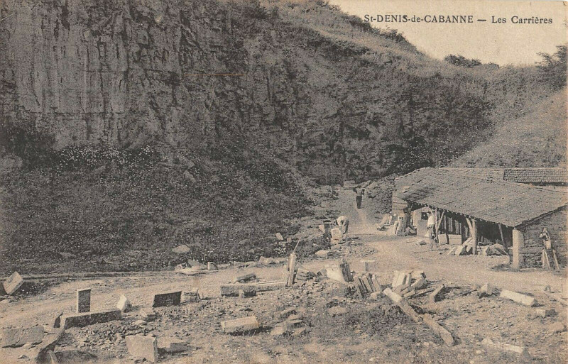 Carte postale ancienne Saint Denis De Cabane Les Carrieres