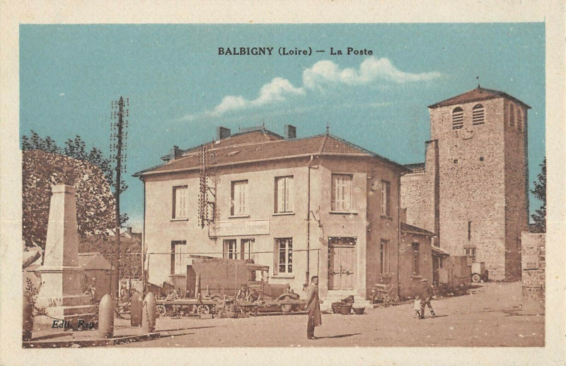 Carte postale ancienne Balbigny La Poste à Balbigny
