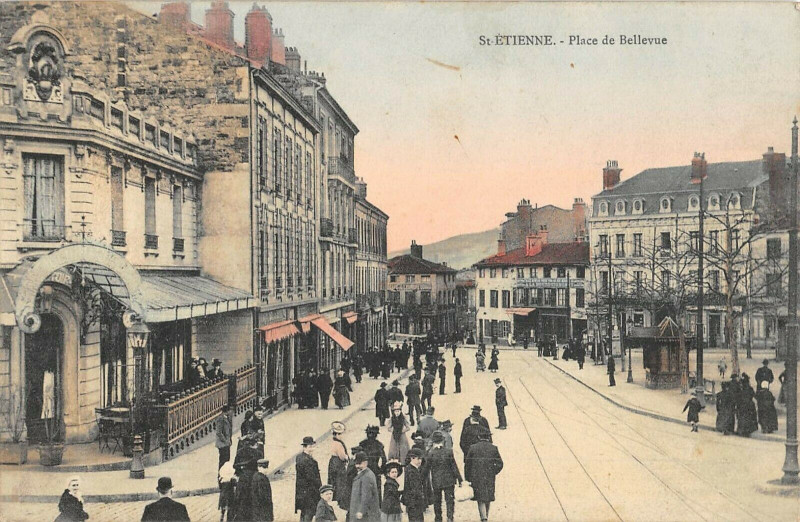 Carte postale ancienne Saint Etienne Place De Bellevue