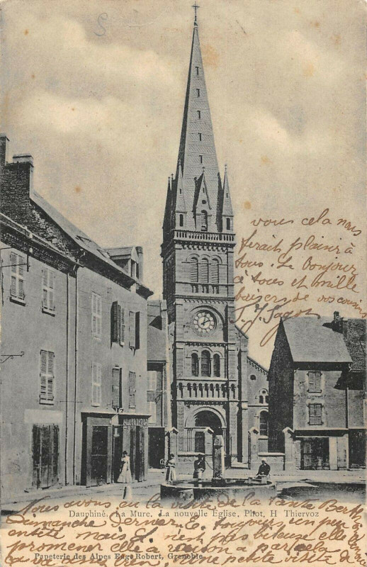 Carte postale ancienne La Mure La Nouvelle Eglise à La Mure
