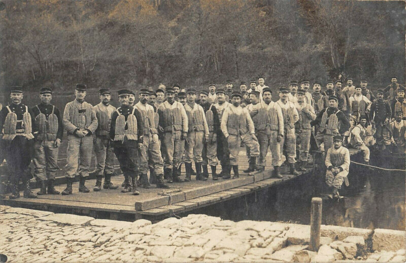 Carte postale ancienne Isere Carte Photo Du 4e Genie Camp De Poisat à Poisat