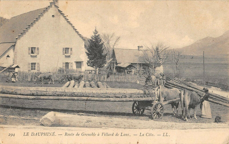 Carte postale ancienne Le Dauphine Route De Grenoble A Villard De Lans La Cote à Grenoble