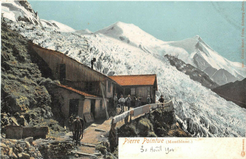 Carte postale ancienne Pierre Pointue Mont Blanc