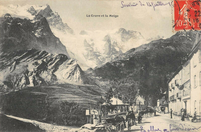 Carte postale ancienne La Grave Et La Meige à La Grave