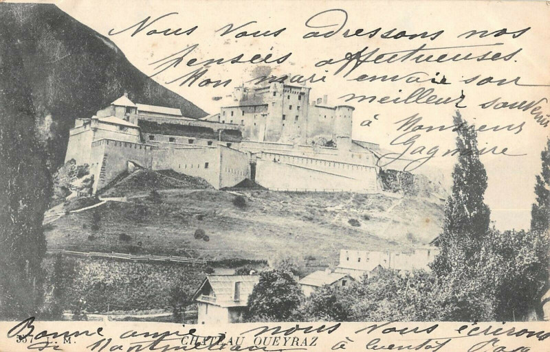 Carte postale ancienne Chateau Queyraz (cliché rare