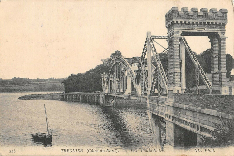 Carte postale ancienne Treguier Les Ponts Noirs