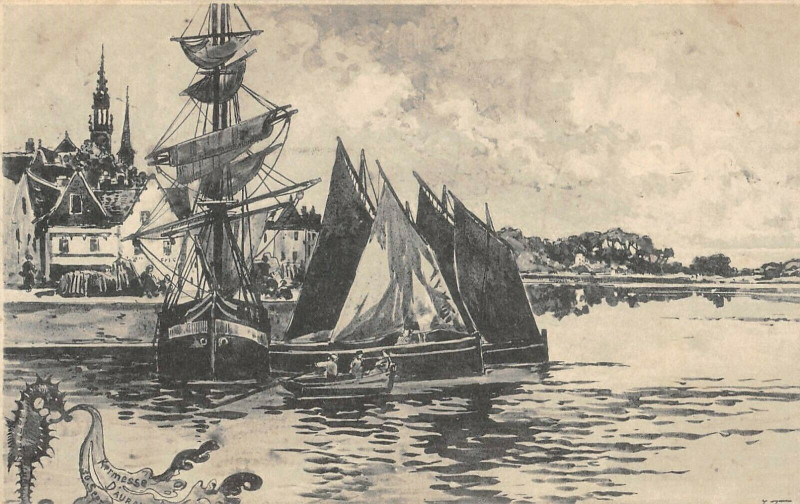 Carte postale ancienne Kermesse D'Auray 30 Septembre à Auray