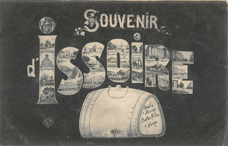 Carte postale ancienne Souvenir D'Issoire à Issoire