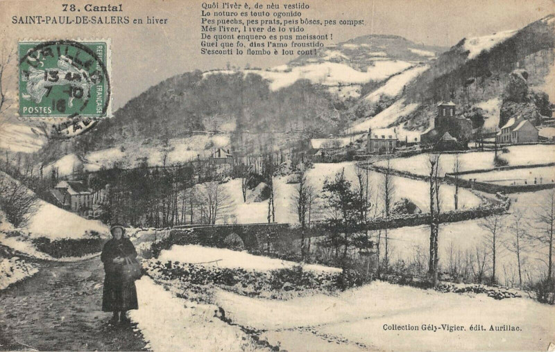 Carte postale ancienne Saint Paul De Salers En Hiver à Saint-Paul-de-Salers