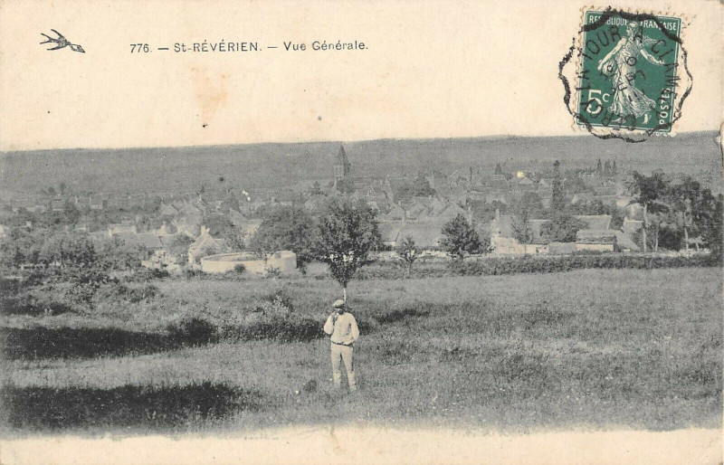 Carte postale ancienne Saint Reverien Vue Generale