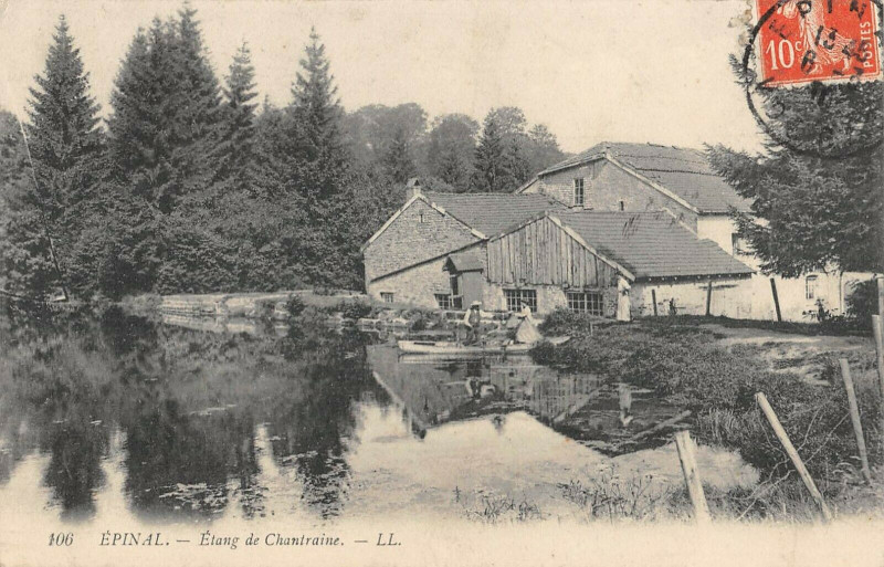 Carte postale ancienne Epinal Etang De Chantraine à Chantraine