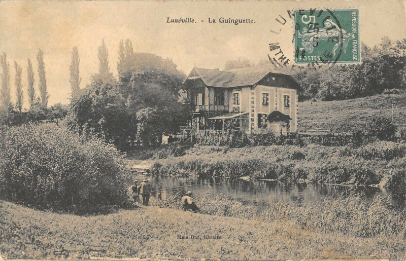 Carte postale ancienne Luneville La Guinguette