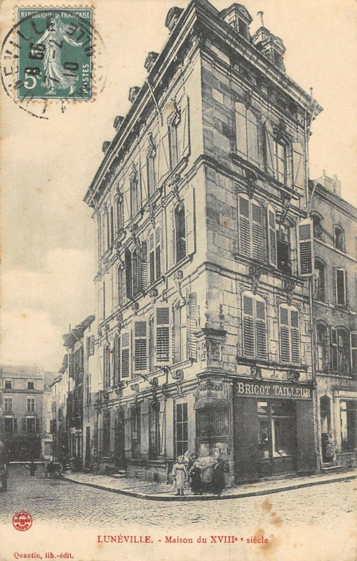 Carte postale ancienne Luneville Bricot Tailleur